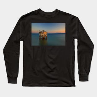 Forgotten pavilion in the middle of the sea Long Sleeve T-Shirt